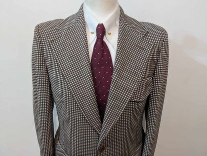 Excellente veste à motif pied de poule en laine
