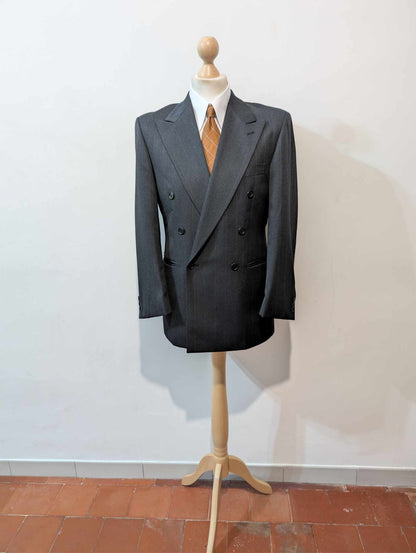 Terrifiant costume croisé pinstripe en laine