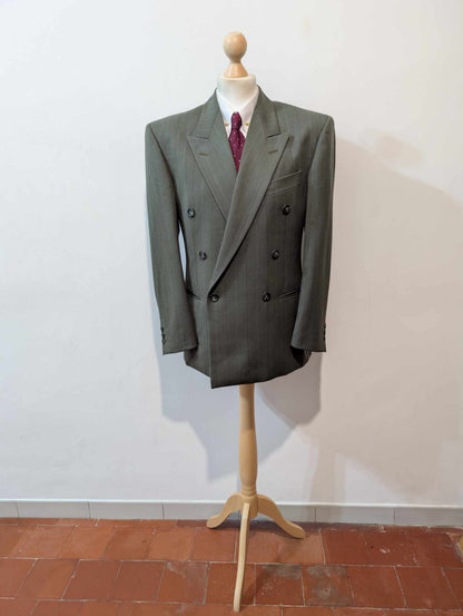 Fabuleux costume croisé chalkstripe en flanelle