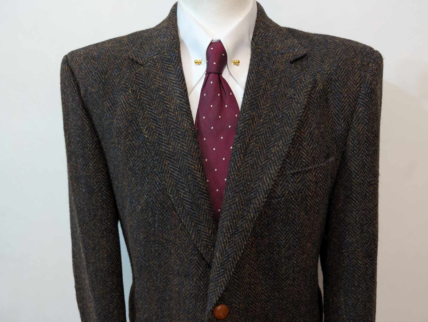 Légendaire veste marron Harris tweed