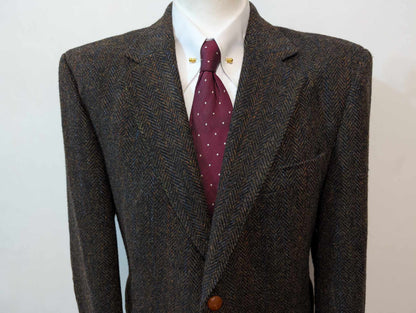 Légendaire veste marron Harris tweed