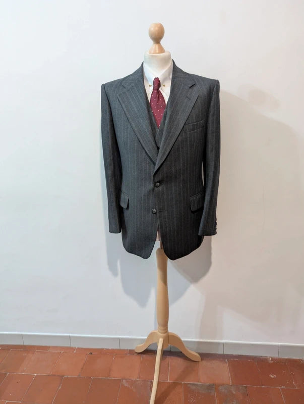 Spectaculaire costume 3 piece pinstripe en flanelle