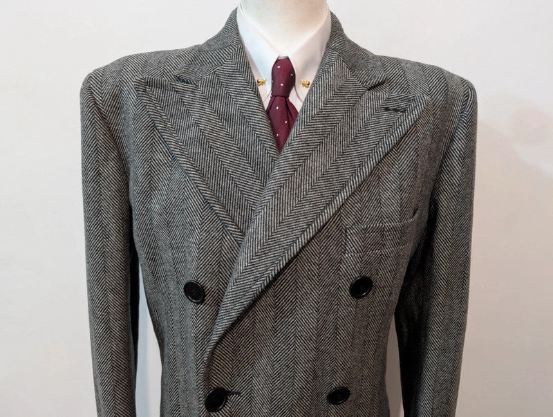 Magnifique manteau croisé en tweed