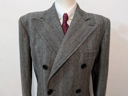 Magnifique manteau croisé en tweed