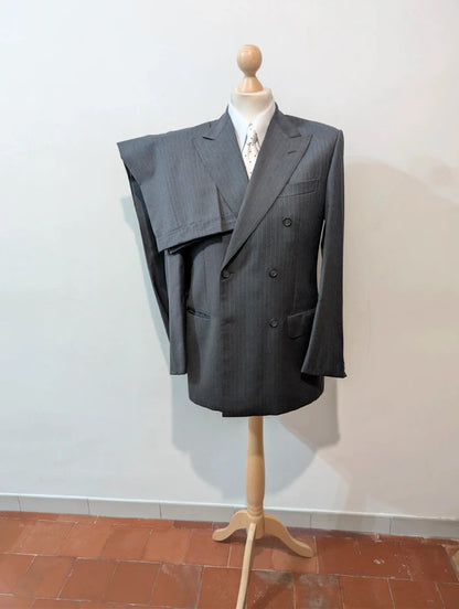 Exceptionnel costume croisé Pinstripe en laine