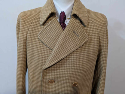 Adorable manteau camel en pied de poule