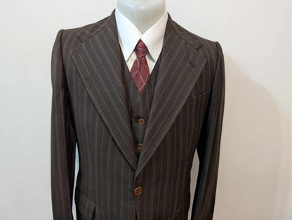 Fabuleux costume 3 pièces pinstripe en laine