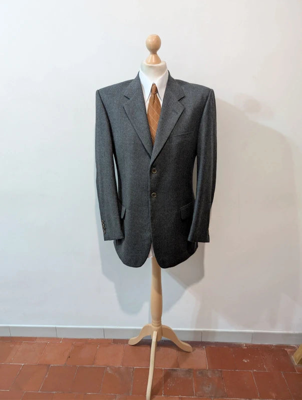 Sublime costume gris en flanelle lourde
