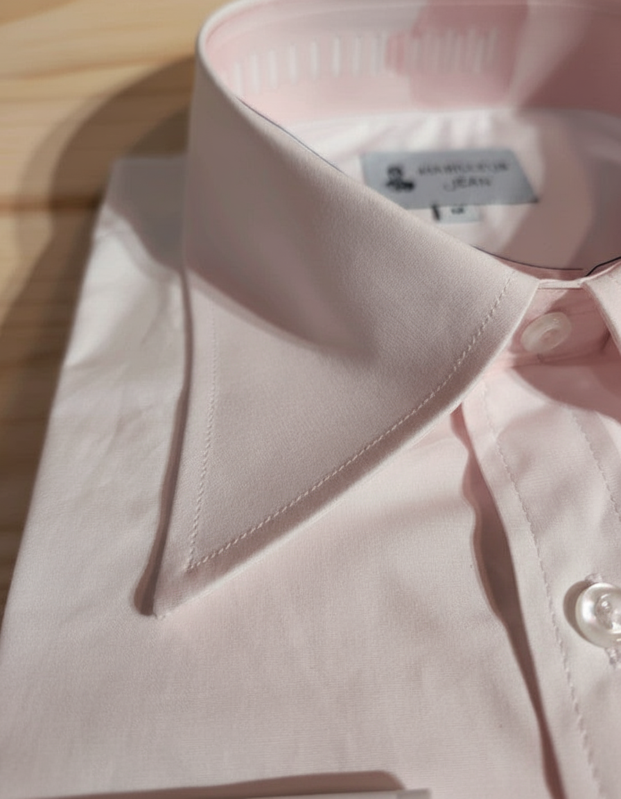 Chemise col français en coton