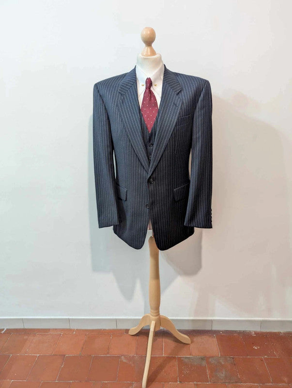 Fabuleux costume 3 pièces pinstripe en laine