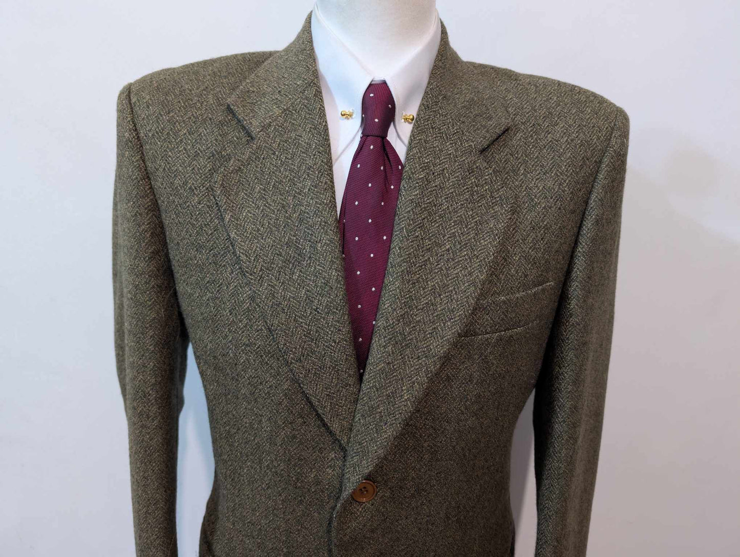Élégante veste verte en tweed