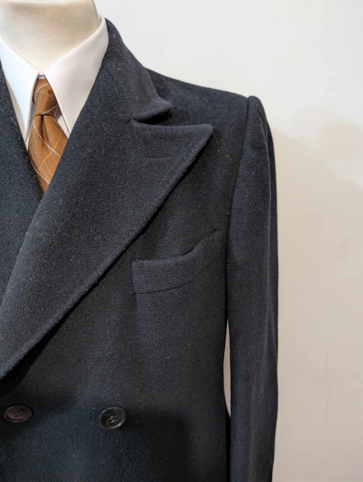 Magnifique manteau croisé bleu marine