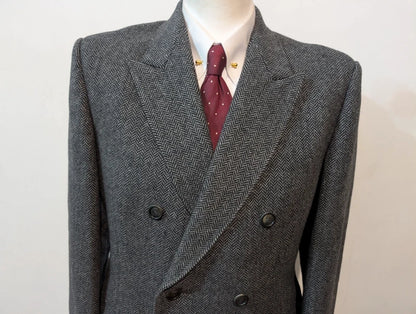 Magnifique manteau croisé en tweed