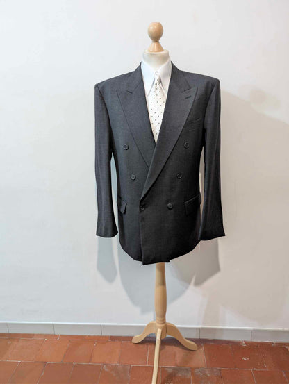 Élégant costumes croisé gris en laine froide