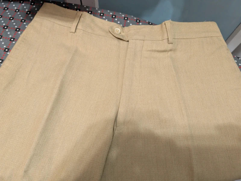 SIZE 42FR Cream wool trousers