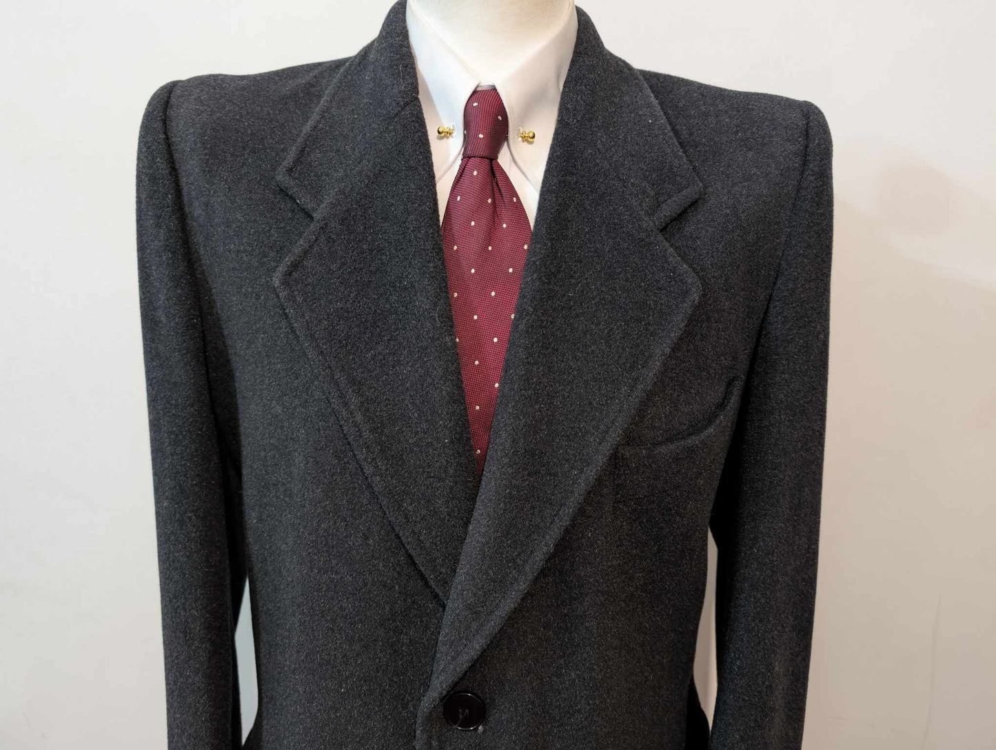 Classique manteau gris anthracite en laine