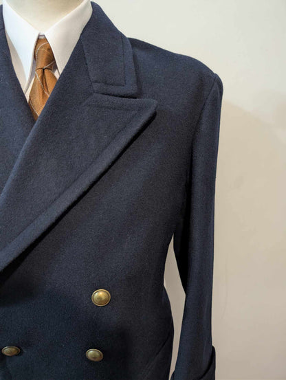 Exceptionnel manteau croisé en laine