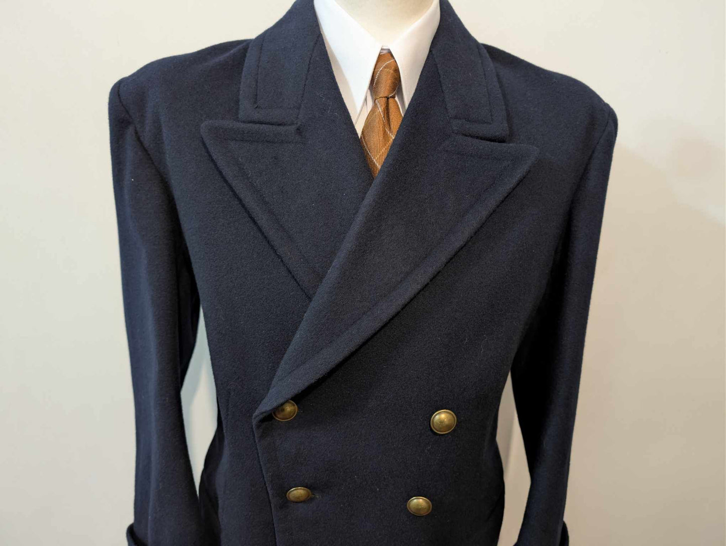 Exceptionnel manteau croisé en laine