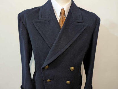 Exceptionnel manteau croisé en laine