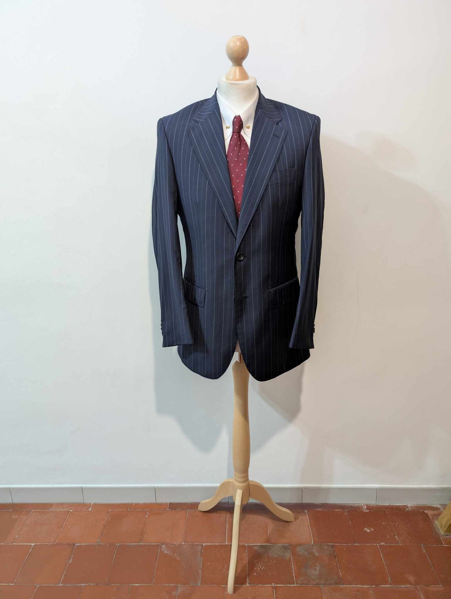 Suprême costume pinstripe en laine