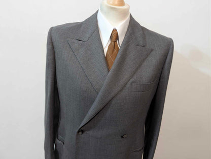 Außergewöhnlicher, zweireihiger grauer Wollanzug