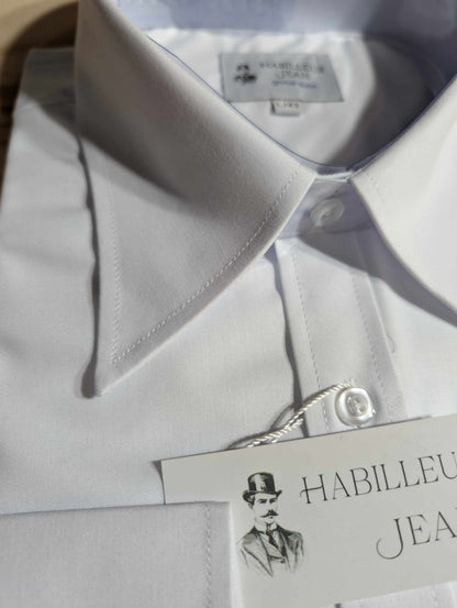 Cotton blend French collar shirt