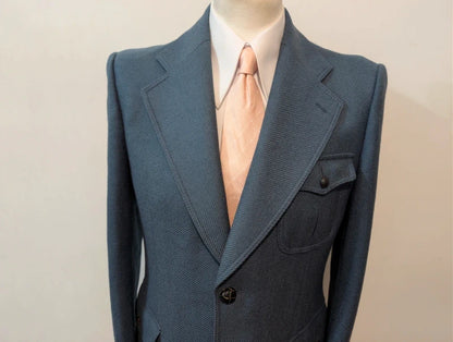 Mysterious blue tweed jacket