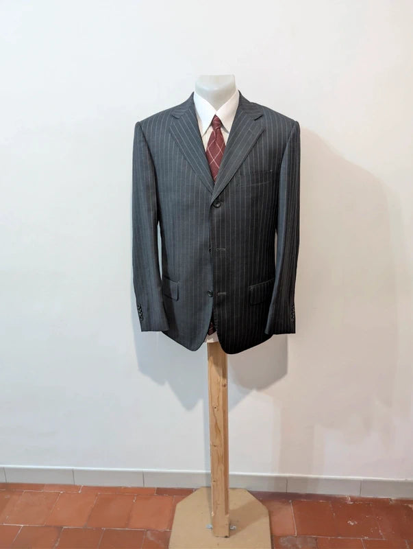 Elegant pinstripe wool suit