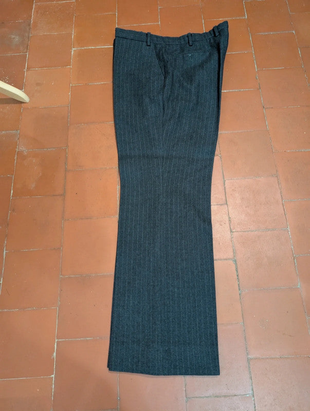 Magnifique costume croisé pinstripe en flanelle