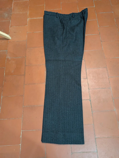 Magnifique costume croisé pinstripe en flanelle