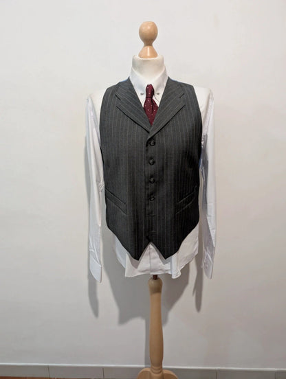 Extraordinaire costume 3 pièces pinstripe en laine
