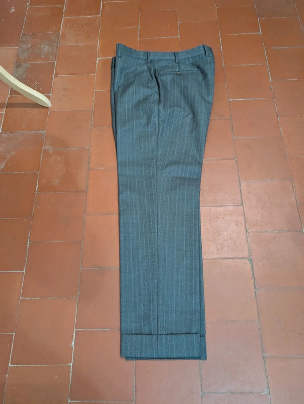 Furious gray wool pinstripe suit