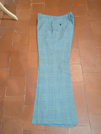 Exceptionnel costume gris a carreaux en laine