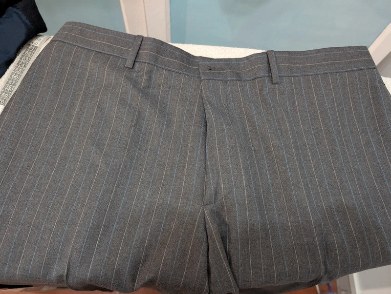 Extraordinaire costume 3 pièces pinstripe en laine