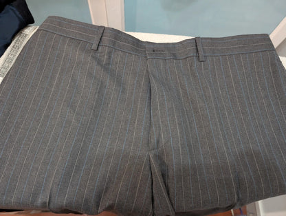 Extraordinaire costume 3 pièces pinstripe en laine