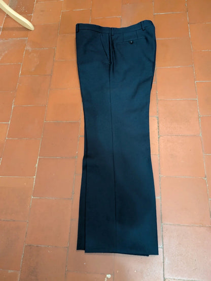 Classique costume 3 piece bleu marine en laine