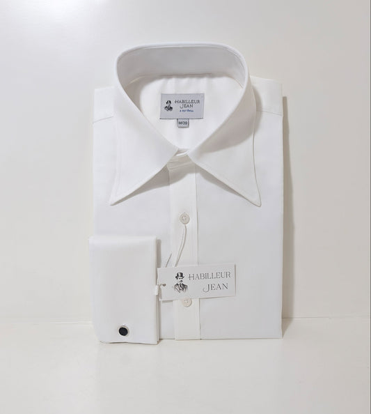 White French Collar Shirt | 100% 2-Ply Cotton Twill