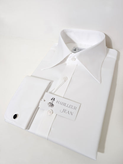 White French Collar Shirt | 100% 2-Ply Cotton Twill