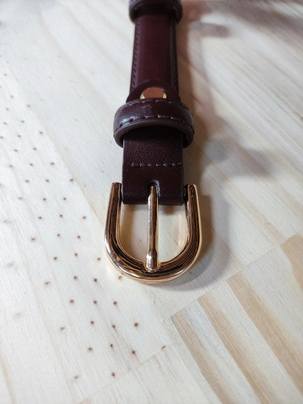 Brown leather belt