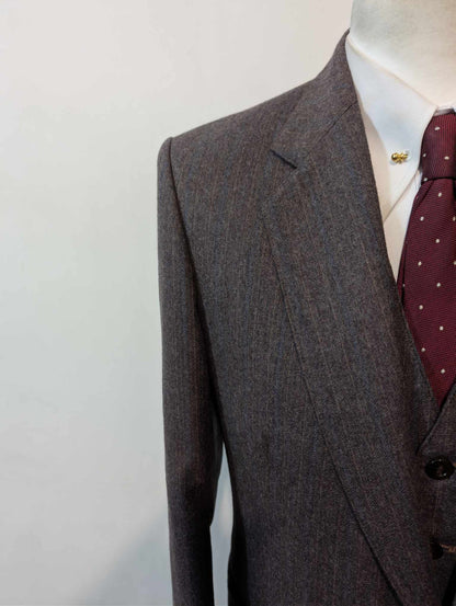 Magnifique costume 3 pièces gris violet