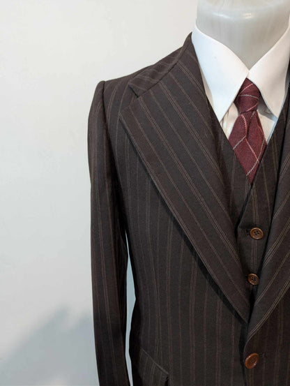 Fabuleux costume 3 pièces pinstripe en laine