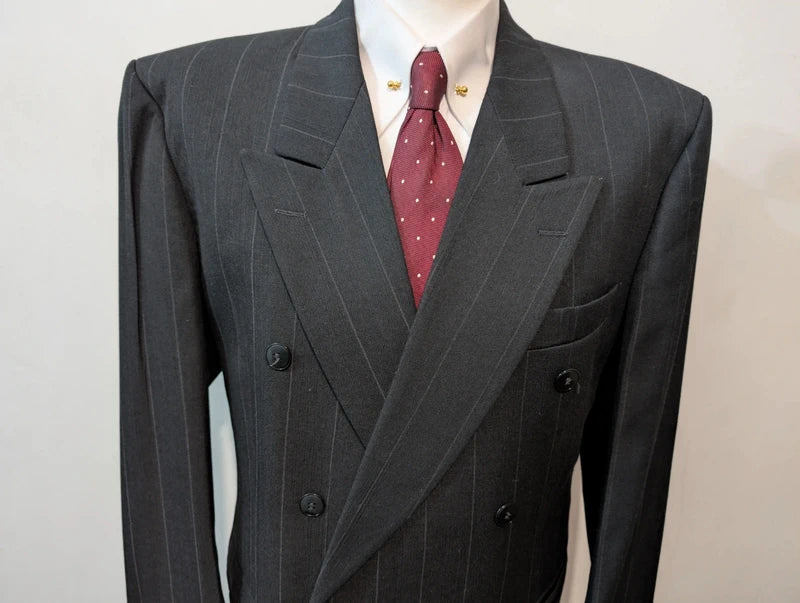 Effroyable costume croisé chalkstripe en laine