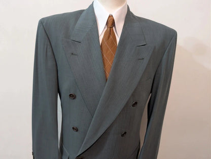 Legendärer grüner, zweireihiger Wollanzug