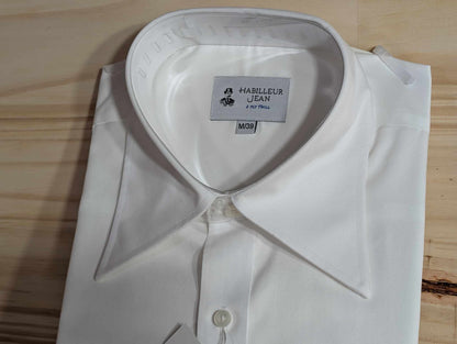 Double-twisted French collar shirt