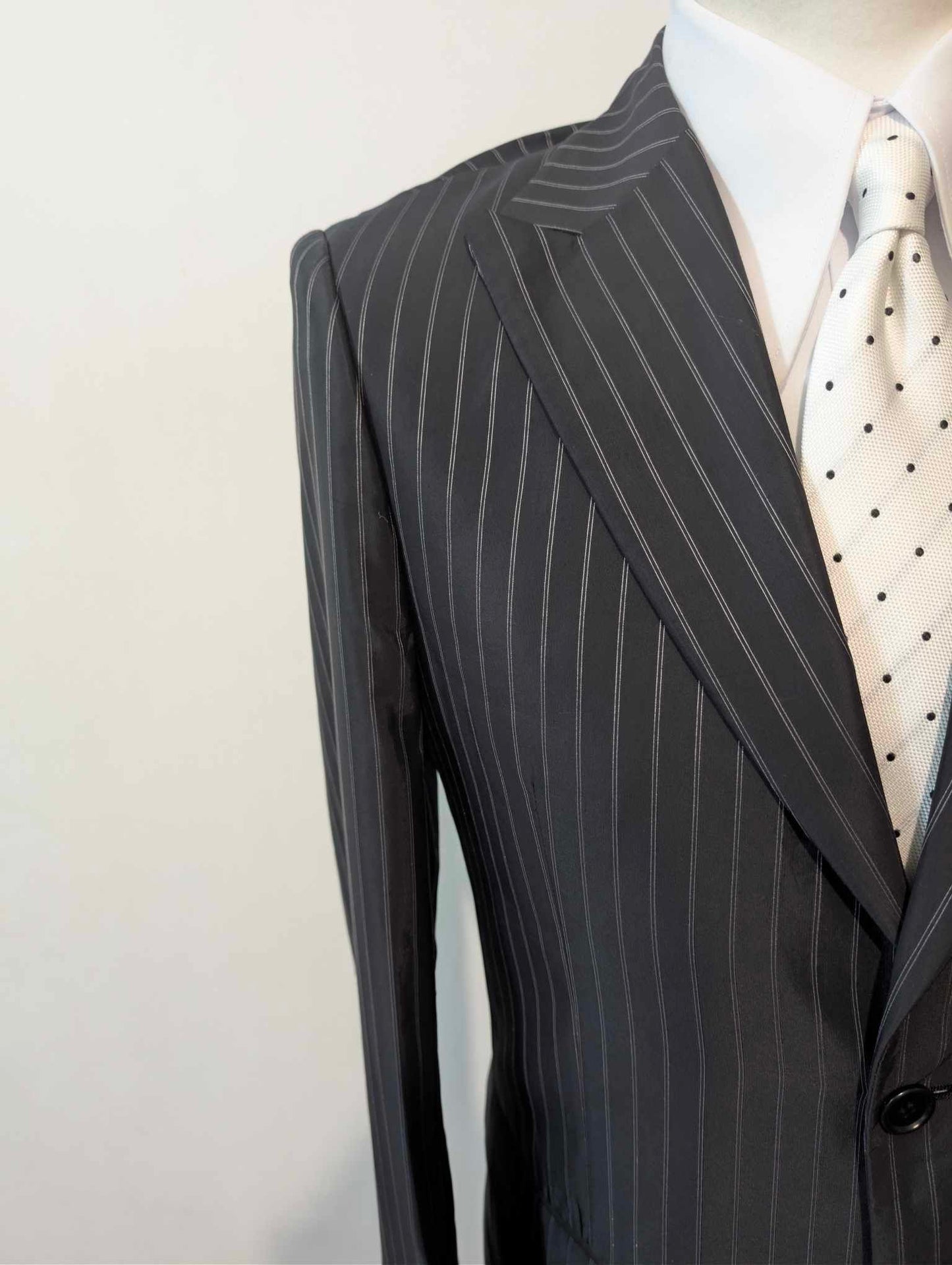 Niedliches Baumwoll-Nadelstreifenkostüm