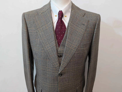 Majestueux costume 3 pièces marron gris