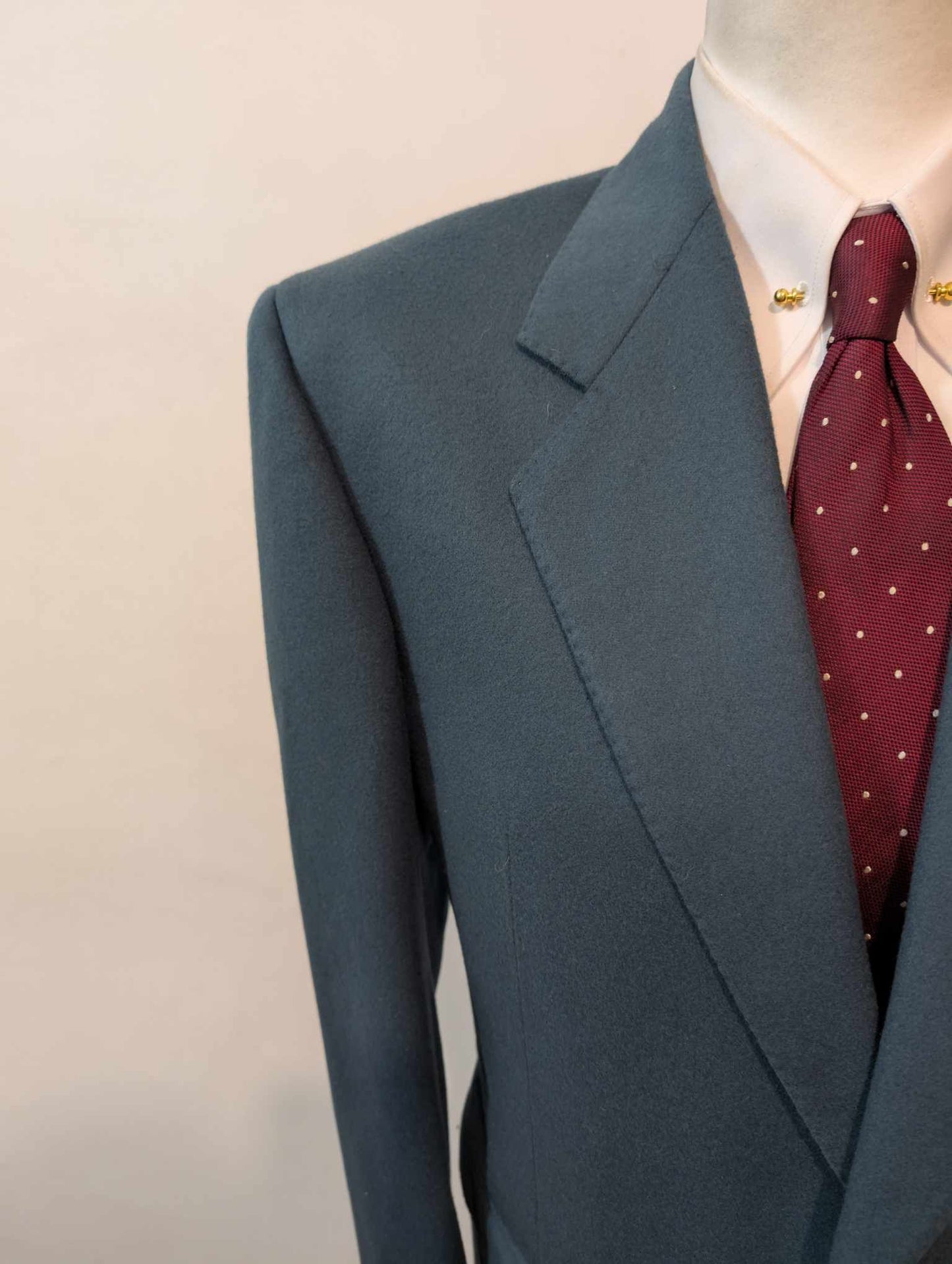 Mignonne veste verte bleu en flanelle de laine