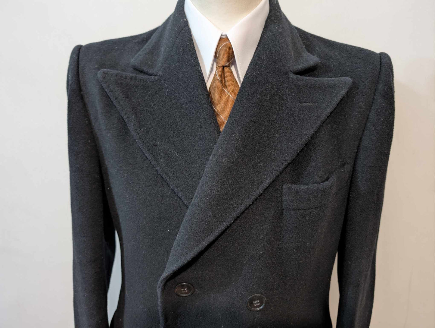 Magnifique manteau croisé bleu marine