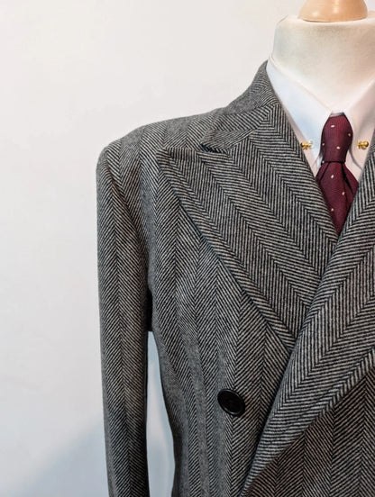 Magnifique manteau croisé en tweed
