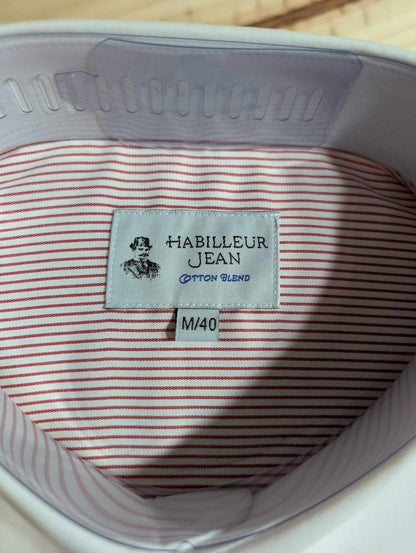 Cotton blend pin-point collar shirt
